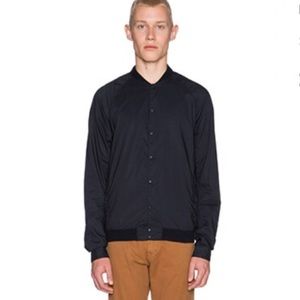 Scotch & Soda Poplin Bomber Shirt in Midnight
